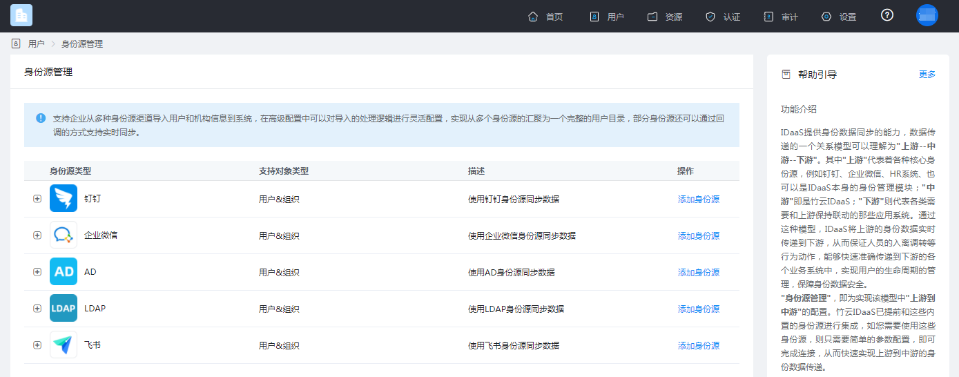 身份源架构示意图
